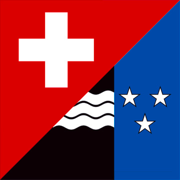Flagge Schweiz Aargau 120 x 120 cm Fahne