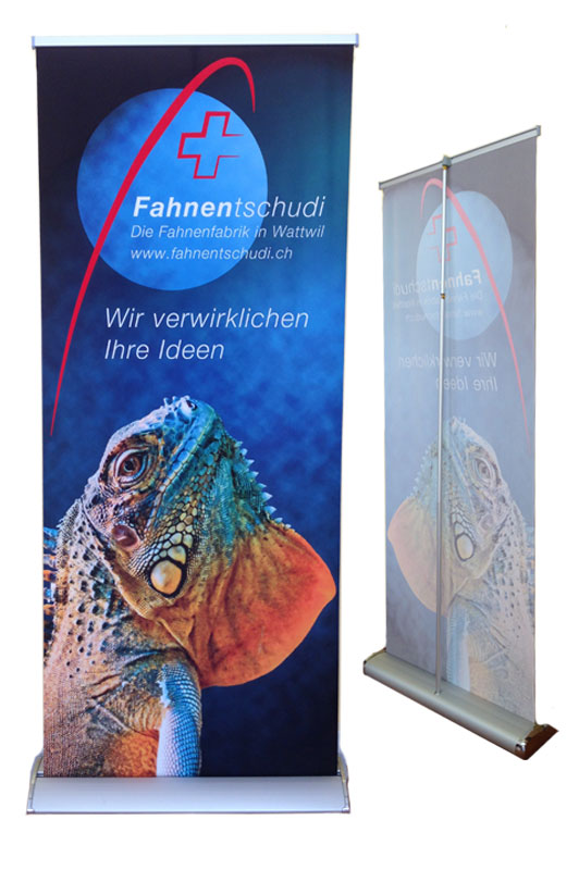 RollUp mit LED Laufschrift 83cm -, RollUp Systeme