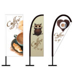 Beachflagset inkl. Stangen und Tasche mit ihrem Motiv